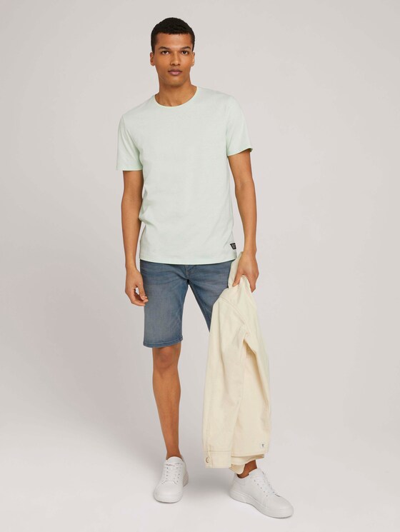 Basic T-Shirt mit Bio-Baumwolle - Männer - smooth green Basic T-Shirt mit Bio-Baumwolle - Männer - smooth green - 3 - TOM TAILOR Denim
