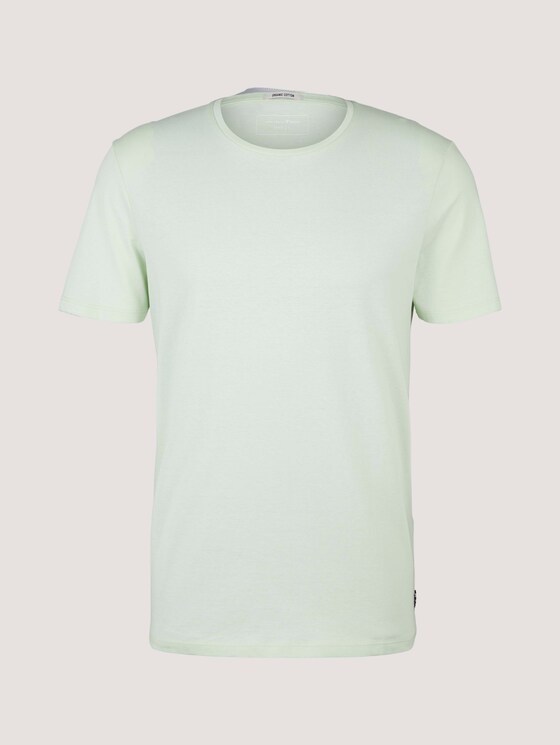 Basic T-Shirt mit Bio-Baumwolle - Männer - smooth green Basic T-Shirt mit Bio-Baumwolle - Männer - smooth green - 7 - TOM TAILOR Denim
