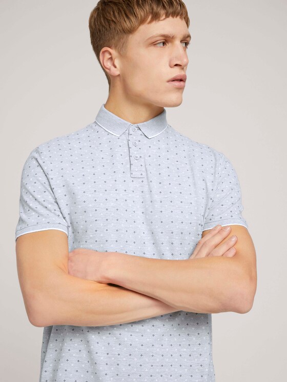 gemustertes Poloshirt - Männer - grey regular dot print gemustertes Poloshirt - Männer - grey regular dot print - 9 - TOM TAILOR Denim