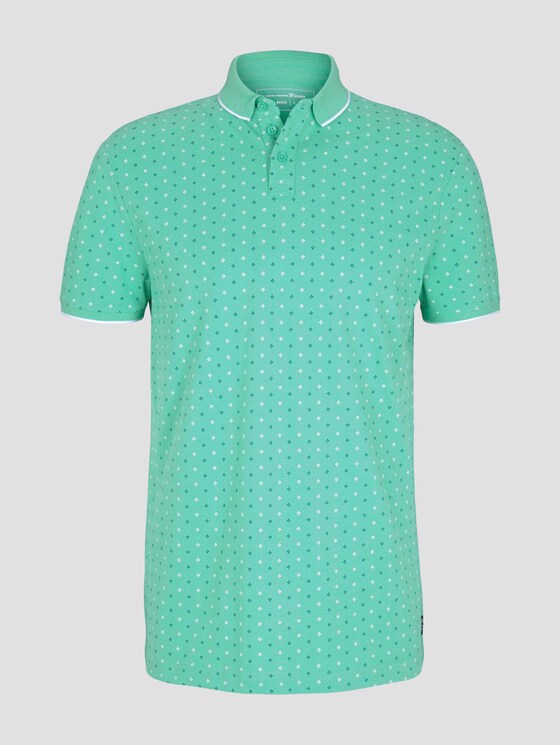 gemustertes Poloshirt - Männer - jade green regular dot print gemustertes Poloshirt - Männer - jade green regular dot print - 7 - TOM TAILOR Denim