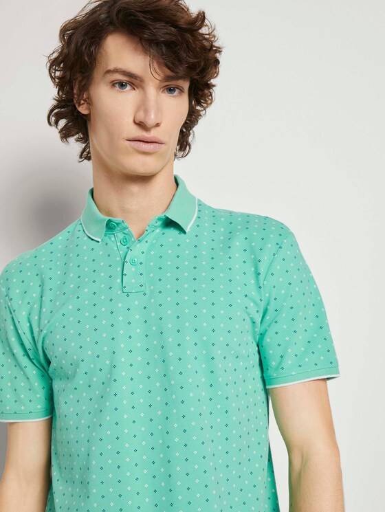gemustertes Poloshirt - Männer - jade green regular dot print gemustertes Poloshirt - Männer - jade green regular dot print - 9 - TOM TAILOR Denim