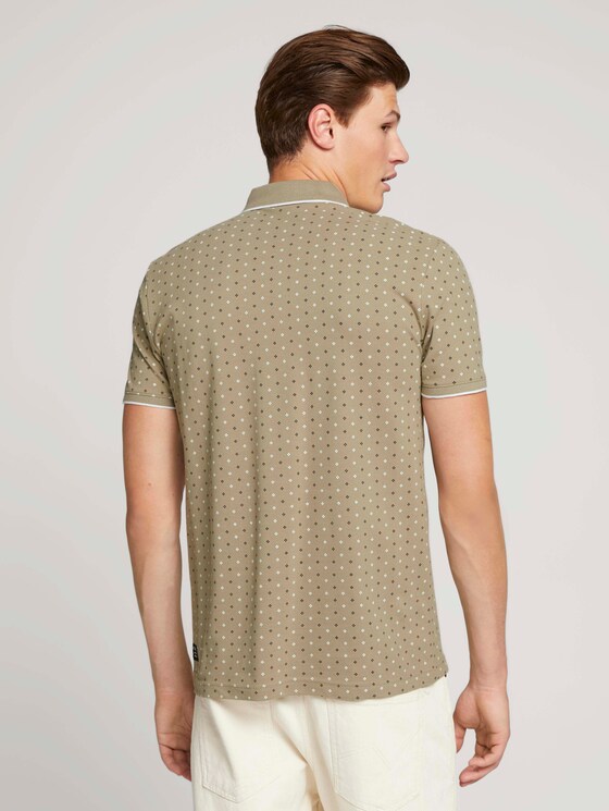poloshirt met dessin - Mannen - silver olive regular dot print poloshirt met dessin - Mannen - silver olive regular dot print - 2 - TOM TAILOR Denim