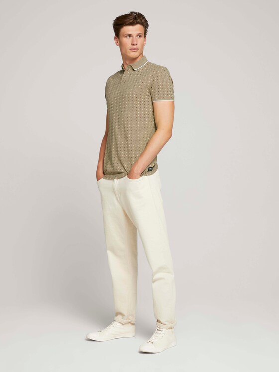 poloshirt met dessin - Mannen - silver olive regular dot print poloshirt met dessin - Mannen - silver olive regular dot print - 3 - TOM TAILOR Denim