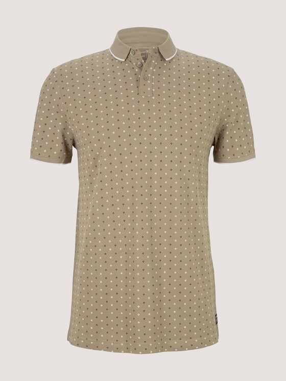 poloshirt met dessin - Mannen - silver olive regular dot print poloshirt met dessin - Mannen - silver olive regular dot print - 7 - TOM TAILOR Denim