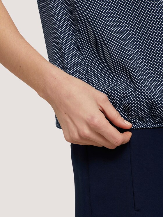 Gemusterte Bluse mit LENZING™ ECOVERO™ - Frauen - navy-white-minimal-design Gemusterte Bluse mit LENZING™ ECOVERO™ - Frauen - navy-white-minimal-design - 10 - TOM TAILOR