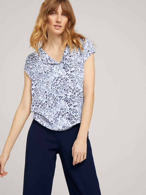 Gemusterte Bluse mit LENZING™ ECOVERO™ - Frauen - offwhite-flower-design Gemusterte Bluse mit LENZING™ ECOVERO™ - Frauen - offwhite-flower-design - 5 - TOM TAILOR