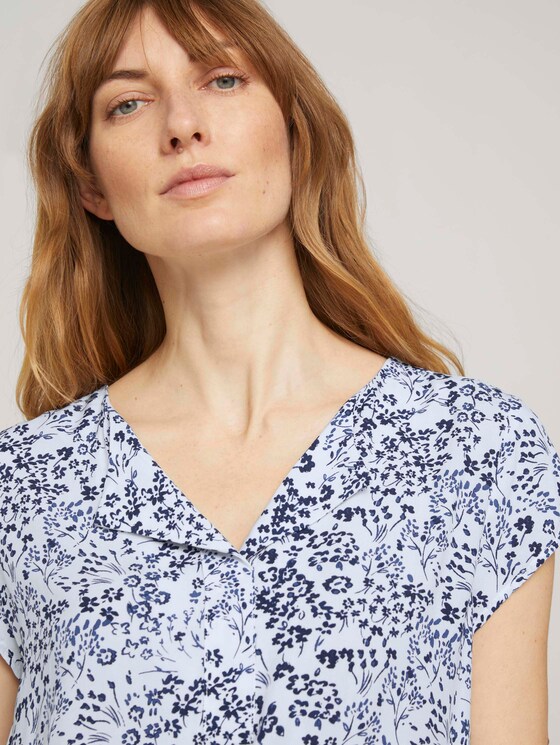 Gemusterte Bluse mit LENZING™ ECOVERO™ - Frauen - offwhite-flower-design Gemusterte Bluse mit LENZING™ ECOVERO™ - Frauen - offwhite-flower-design - 9 - TOM TAILOR