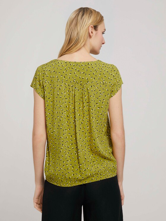 Gemusterte Bluse mit LENZING™ ECOVERO™ - Frauen - green geometrical design Gemusterte Bluse mit LENZING™ ECOVERO™ - Frauen - green geometrical design - 2 - TOM TAILOR
