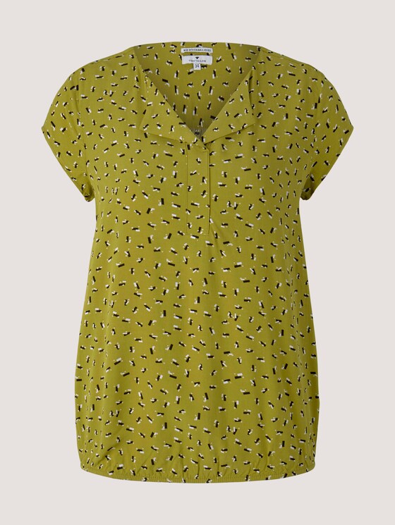 Gemusterte Bluse mit LENZING™ ECOVERO™ - Frauen - green geometrical design Gemusterte Bluse mit LENZING™ ECOVERO™ - Frauen - green geometrical design - 7 - TOM TAILOR