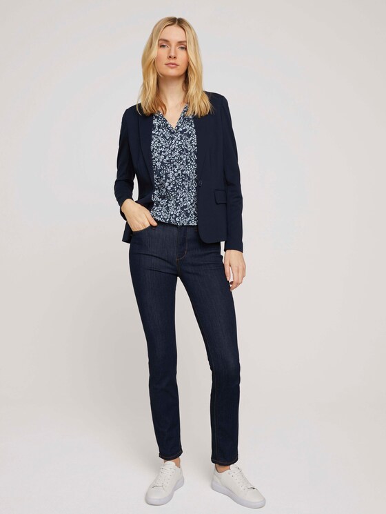 Gemusterte Bluse mit LENZING™ ECOVERO™ - Frauen - navy offwhite flower design Gemusterte Bluse mit LENZING™ ECOVERO™ - Frauen - navy offwhite flower design - 3 - TOM TAILOR