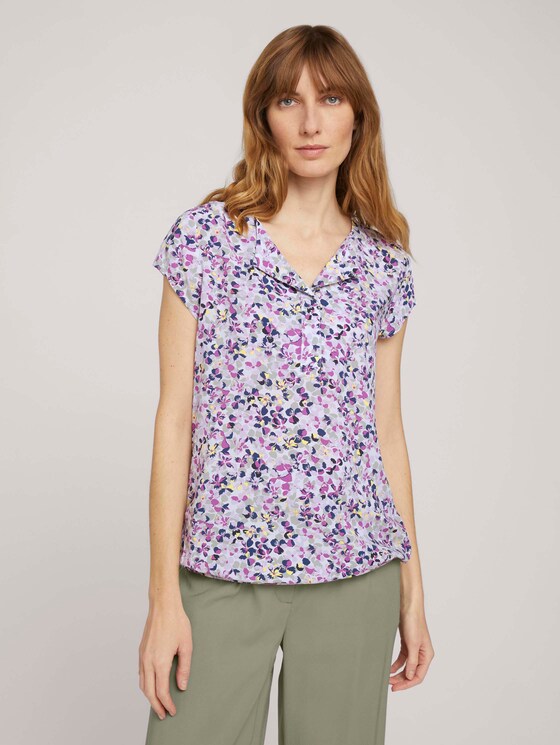 Gemusterte Bluse mit LENZING™ ECOVERO™ - Frauen - offwhite-floral-design Gemusterte Bluse mit LENZING™ ECOVERO™ - Frauen - offwhite-floral-design - 1 - TOM TAILOR