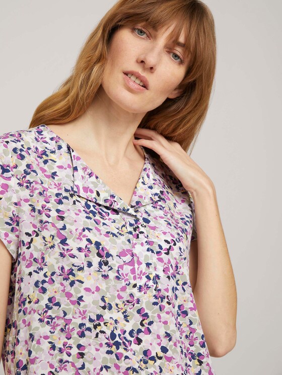 Gemusterte Bluse mit LENZING™ ECOVERO™ - Frauen - offwhite-floral-design Gemusterte Bluse mit LENZING™ ECOVERO™ - Frauen - offwhite-floral-design - 10 - TOM TAILOR