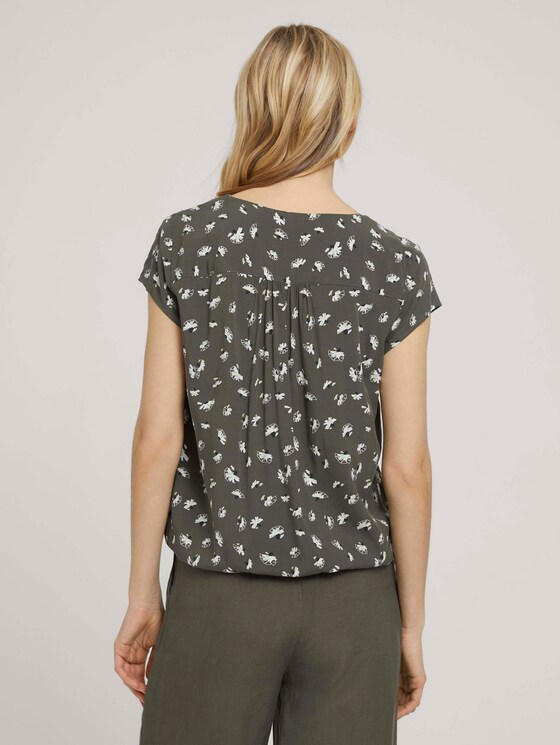 Gemusterte Bluse mit LENZING™ ECOVERO™ - Frauen - khaki small floral design Gemusterte Bluse mit LENZING™ ECOVERO™ - Frauen - khaki small floral design - 2 - TOM TAILOR