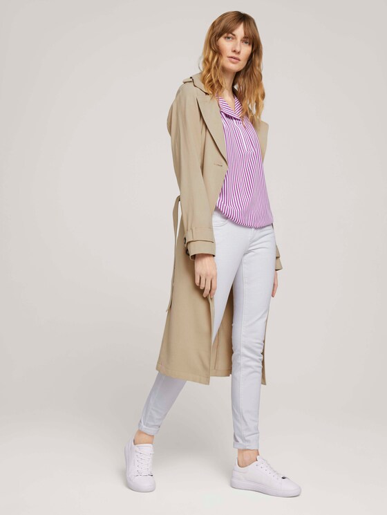 Gemusterte Bluse mit LENZING™ ECOVERO™ - Frauen - lilac white vertical stripe Gemusterte Bluse mit LENZING™ ECOVERO™ - Frauen - lilac white vertical stripe - 3 - TOM TAILOR