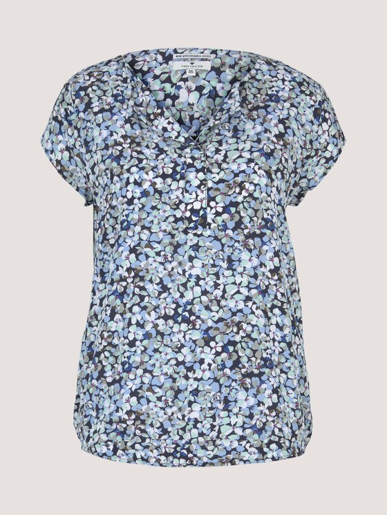 Gemusterte Bluse mit LENZING™ ECOVERO™ - Frauen - navy colorful floral design Gemusterte Bluse mit LENZING™ ECOVERO™ - Frauen - navy colorful floral design - 7 - TOM TAILOR