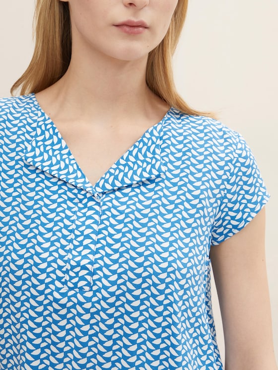 Gedessineerde blouse met LENZING(TM) ECOVERO(TM)