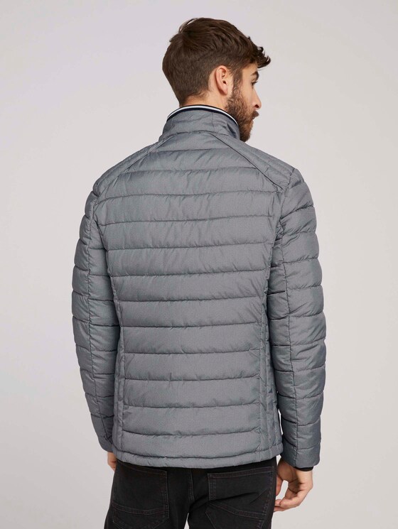 Lightweight Steppjacke mit Stehkragen - Männer - grey twill structure Lightweight Steppjacke mit Stehkragen - Männer - grey twill structure - 2 - TOM TAILOR