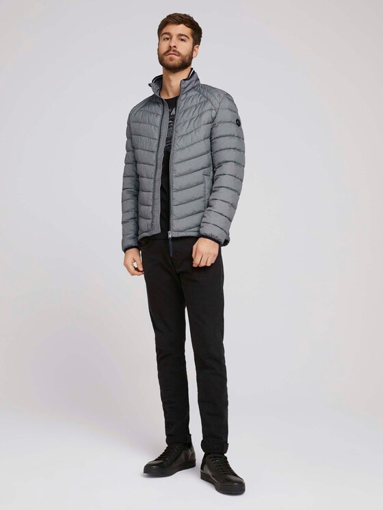 Lightweight Steppjacke mit Stehkragen - Männer - grey twill structure Lightweight Steppjacke mit Stehkragen - Männer - grey twill structure - 3 - TOM TAILOR