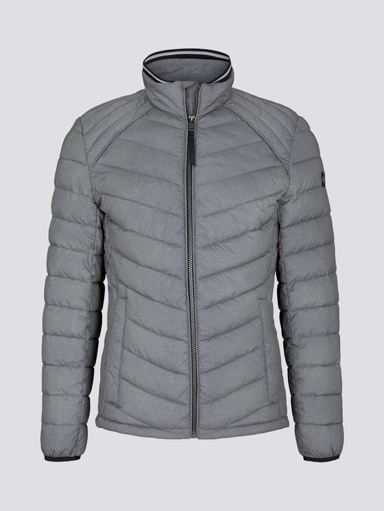 Lightweight Steppjacke mit Stehkragen - Männer - grey twill structure Lightweight Steppjacke mit Stehkragen - Männer - grey twill structure - 7 - TOM TAILOR