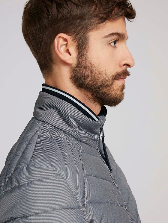 Lightweight Steppjacke mit Stehkragen - Männer - grey twill structure Lightweight Steppjacke mit Stehkragen - Männer - grey twill structure - 9 - TOM TAILOR