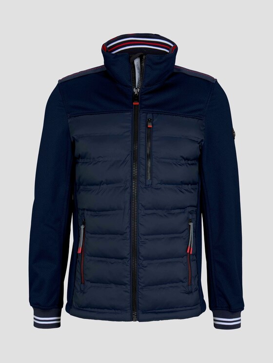 Hybrid Steppjacke mit Stehkragen - Männer - Sky Captain Blue Hybrid Steppjacke mit Stehkragen - Männer - Sky Captain Blue - 7 - TOM TAILOR