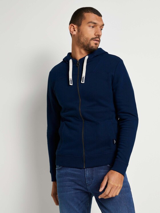 Sweatjacke mit Kapuze - Männer - Sky Captain Blue Sweatjacke mit Kapuze - Männer - Sky Captain Blue - 1 - TOM TAILOR