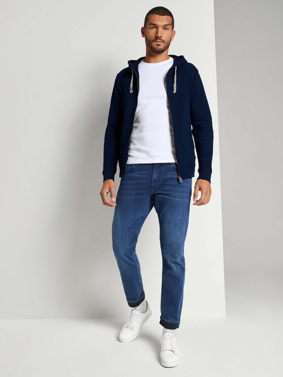 Sweatjacke mit Kapuze - Männer - Sky Captain Blue Sweatjacke mit Kapuze - Männer - Sky Captain Blue - 3 - TOM TAILOR