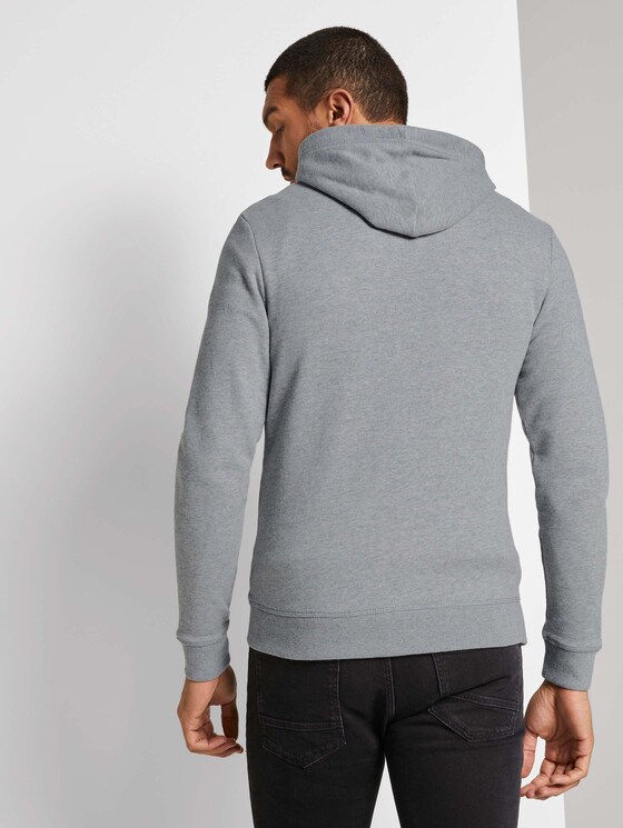 Sweatjacke mit Kapuze - Männer - Middle Grey Melange Sweatjacke mit Kapuze - Männer - Middle Grey Melange - 2 - TOM TAILOR