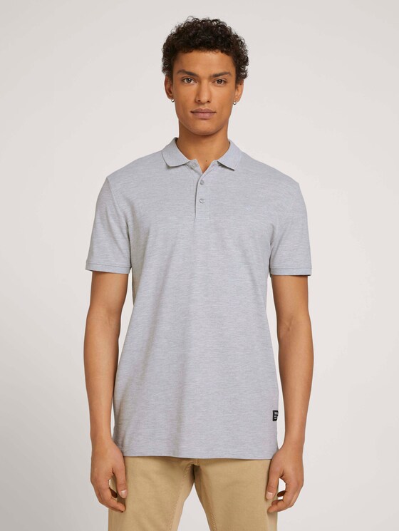 Basic Poloshirt - Männer - Light Stone Grey Melange Basic Poloshirt - Männer - Light Stone Grey Melange - 1 - TOM TAILOR Denim