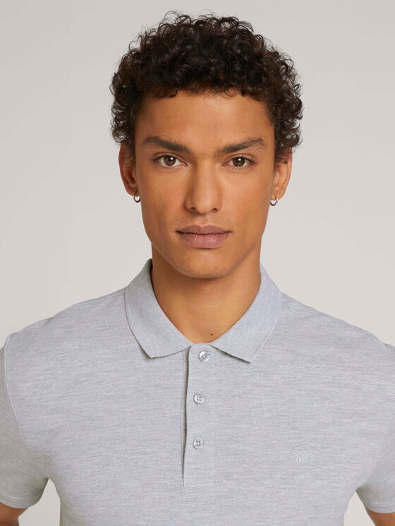 Basic Poloshirt - Männer - Light Stone Grey Melange Basic Poloshirt - Männer - Light Stone Grey Melange - 9 - TOM TAILOR Denim