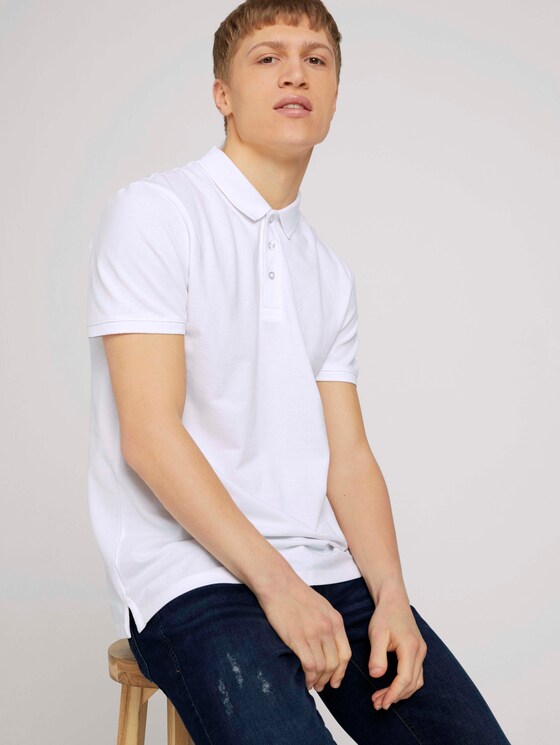 Basic Poloshirt - Männer - White Basic Poloshirt - Männer - White - 5 - TOM TAILOR Denim