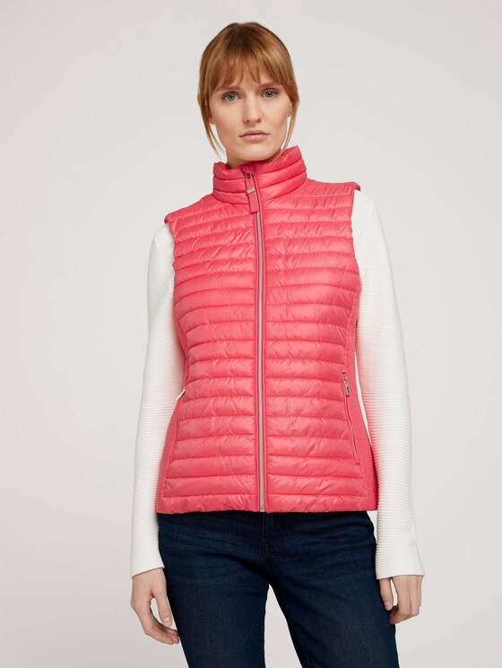 Gesteppte Lightweight Weste - Frauen - Smooth Papaya Red Gesteppte Lightweight Weste - Frauen - Smooth Papaya Red - 1 - TOM TAILOR