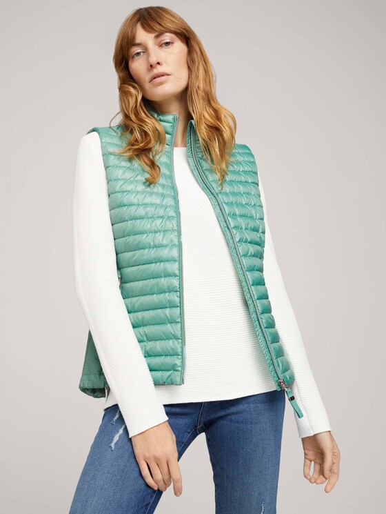 Gesteppte Lightweight Weste - Frauen - soft leaf green Gesteppte Lightweight Weste - Frauen - soft leaf green - 5 - TOM TAILOR