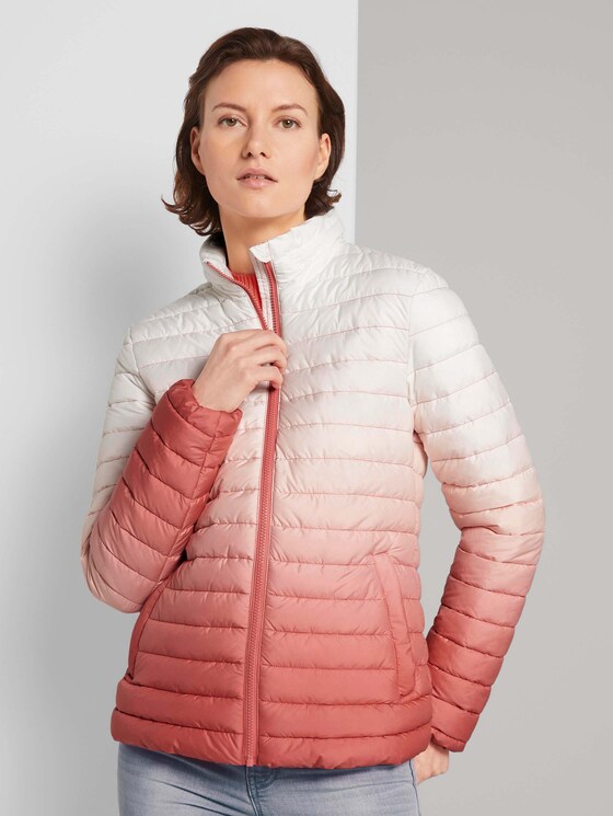 Lightweight Steppjacke mit Farbverlauf - Frauen - Smooth Papaya Red Lightweight Steppjacke mit Farbverlauf - Frauen - Smooth Papaya Red - 1 - TOM TAILOR