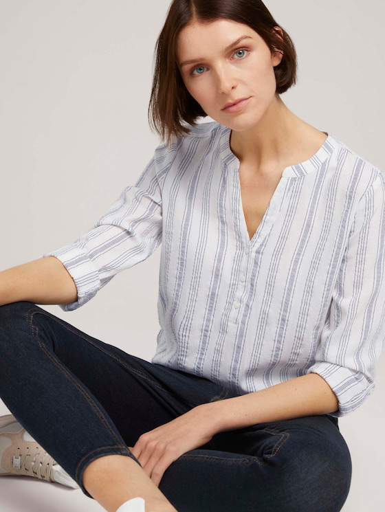 Gestreifte Tunika - Frauen - white blue vertical stripe Gestreifte Tunika - Frauen - white blue vertical stripe - 5 - TOM TAILOR Denim