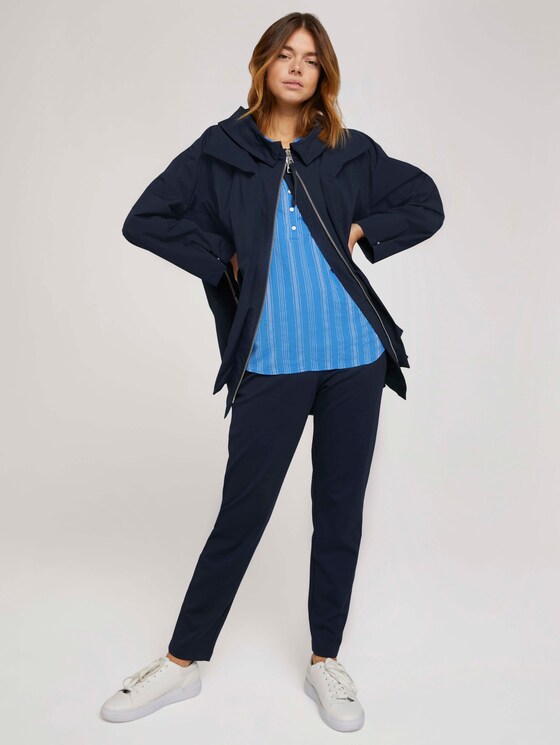 Gestreifte Tunika mit Bio-Baumwolle - Frauen - mid blue white vertical stripe Gestreifte Tunika mit Bio-Baumwolle - Frauen - mid blue white vertical stripe - 3 - TOM TAILOR Denim