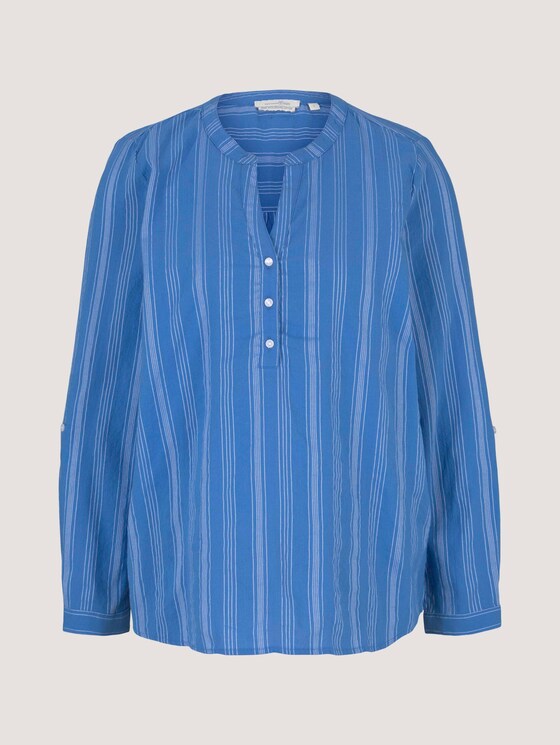 Gestreifte Tunika mit Bio-Baumwolle - Frauen - mid blue white vertical stripe Gestreifte Tunika mit Bio-Baumwolle - Frauen - mid blue white vertical stripe - 7 - TOM TAILOR Denim