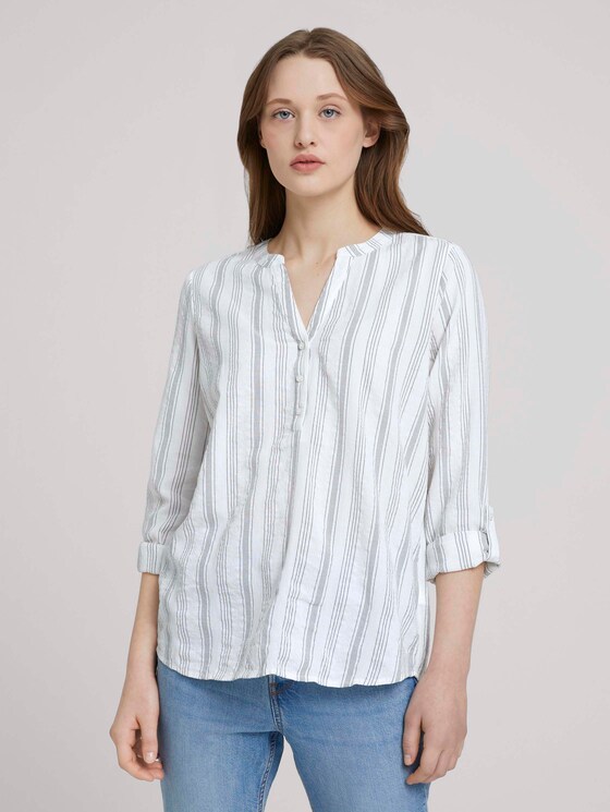 Striped Tuniek - Vrouwen - white green vertical stripe Striped Tuniek - Vrouwen - white green vertical stripe - 1 - TOM TAILOR Denim