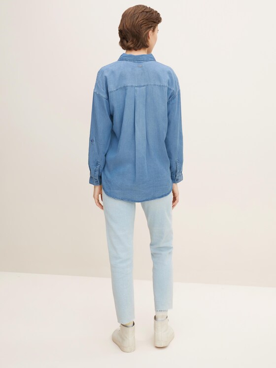 Oversized Denim Hemdbluse - Frauen - Blue Denim Oversized Denim Hemdbluse - Frauen - Blue Denim - 2 - TOM TAILOR Denim