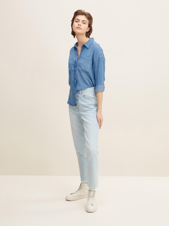 Oversized Denim Hemdbluse - Frauen - Blue Denim Oversized Denim Hemdbluse - Frauen - Blue Denim - 3 - TOM TAILOR Denim