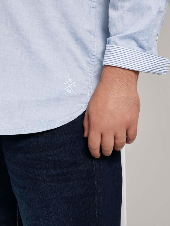 Basic Oxford Hemd - Männer - light blue oxford Basic Oxford Hemd - Männer - light blue oxford - 10 - Men Plus