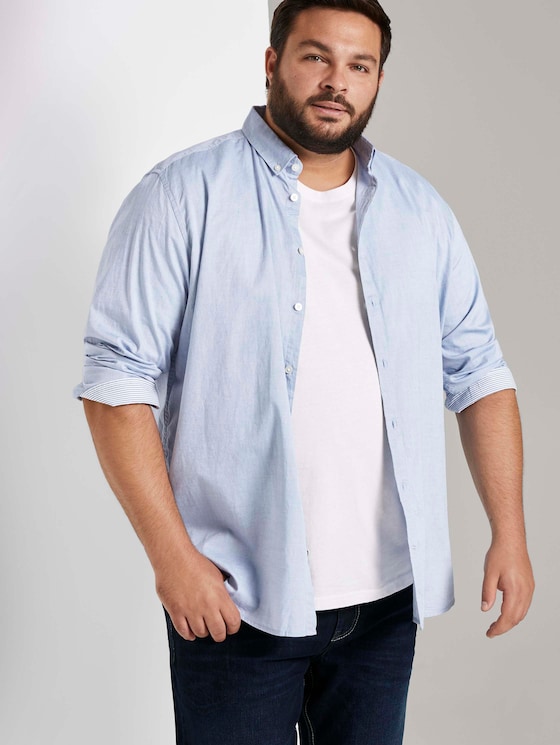 Basic Oxford Hemd - Männer - light blue oxford Basic Oxford Hemd - Männer - light blue oxford - 5 - Men Plus
