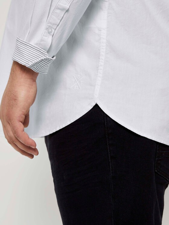 Basic Oxford Hemd - Männer - White Basic Oxford Hemd - Männer - White - 9 - Men Plus