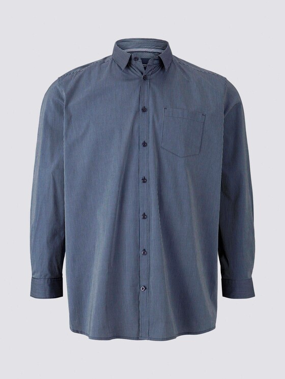 Gemustertes Slim Stretch-Hemd - Männer - navy stripe Gemustertes Slim Stretch-Hemd - Männer - navy stripe - 7 - Men Plus