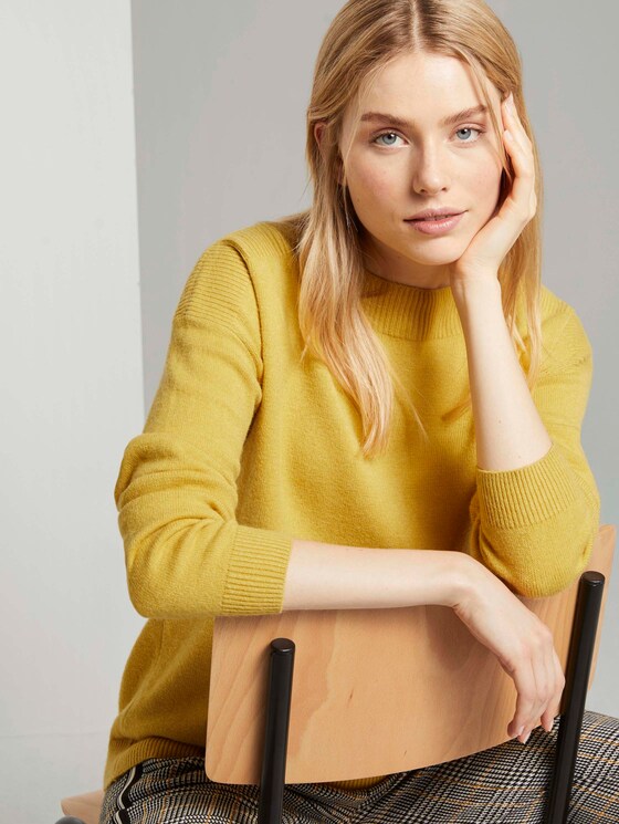 Pullover mit U-Boot-Ausschnitt - Frauen - california sand melange Pullover mit U-Boot-Ausschnitt - Frauen - california sand melange - 5 - TOM TAILOR