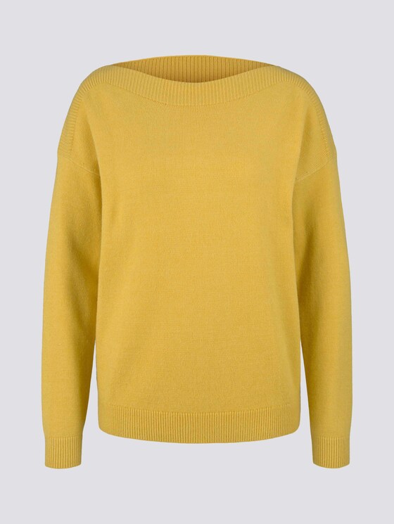 Pullover mit U-Boot-Ausschnitt - Frauen - california sand melange Pullover mit U-Boot-Ausschnitt - Frauen - california sand melange - 7 - TOM TAILOR