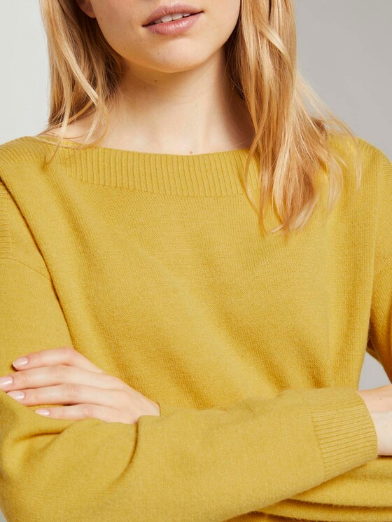 Pullover mit U-Boot-Ausschnitt - Frauen - california sand melange Pullover mit U-Boot-Ausschnitt - Frauen - california sand melange - 9 - TOM TAILOR