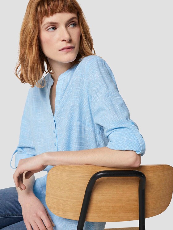 Henley blouse met textuur - Vrouwen - Clear Light Blue Henley blouse met textuur - Vrouwen - Clear Light Blue - 9 - TOM TAILOR