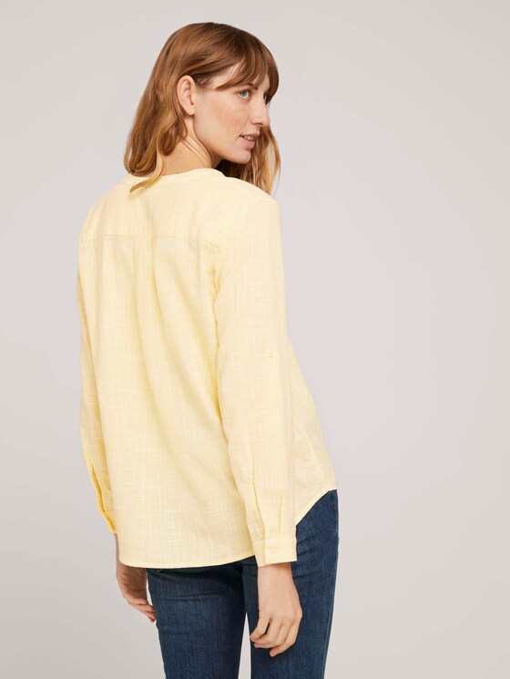 Henley blouse met textuur - Vrouwen - smooth yellow Henley blouse met textuur - Vrouwen - smooth yellow - 2 - TOM TAILOR