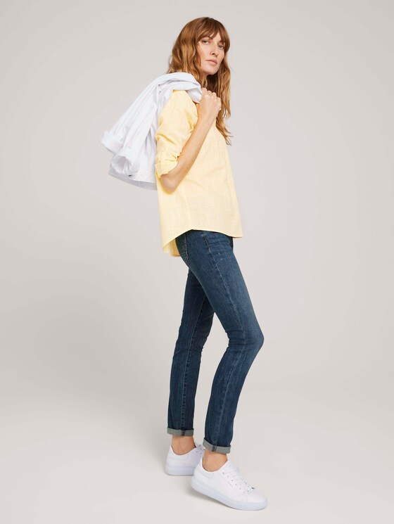 Henley blouse met textuur - Vrouwen - smooth yellow Henley blouse met textuur - Vrouwen - smooth yellow - 3 - TOM TAILOR